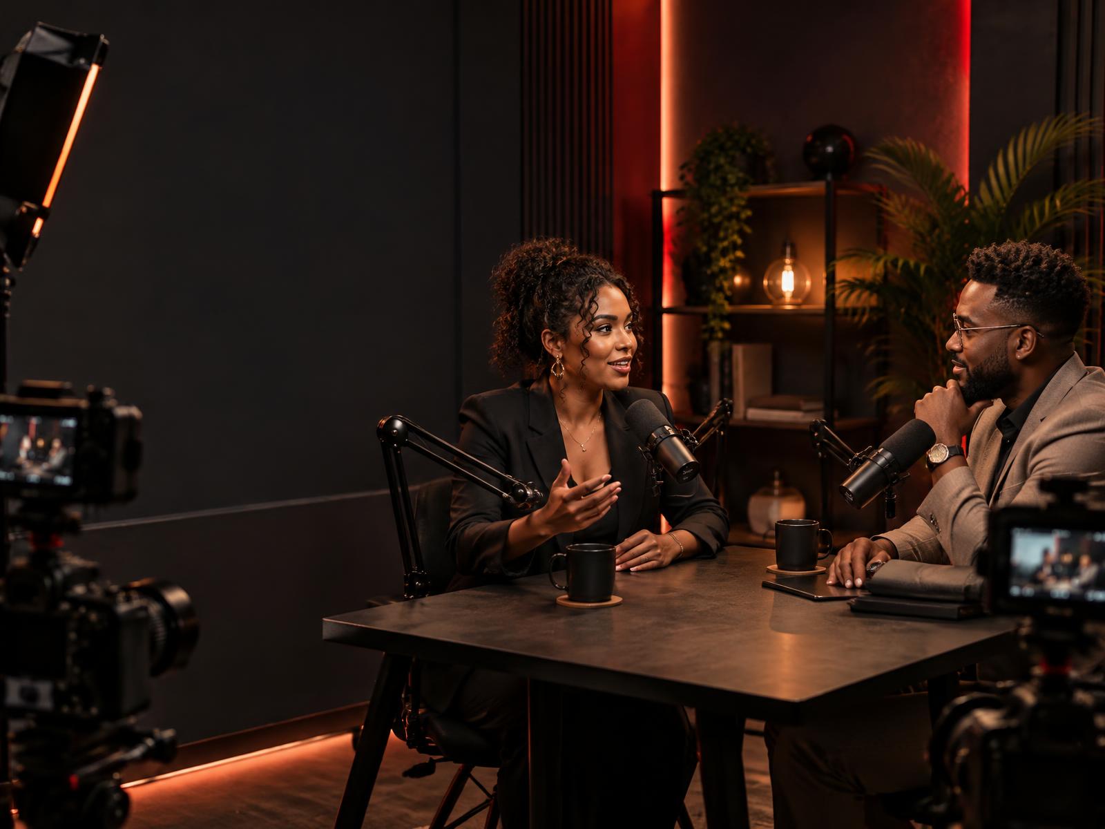Set de podcast en Zetiao Studio